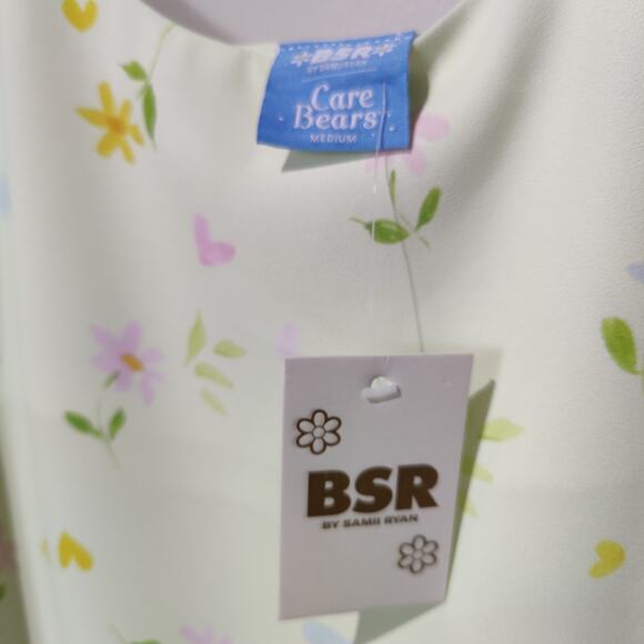NWT Samii Ryan BSR x Care Bears Sz M Sweetness Green Slip Dress Floral - Picture 2 of 10